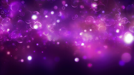 Obraz na płótnie Canvas purple abstract background with bokeh defocused lights and stars