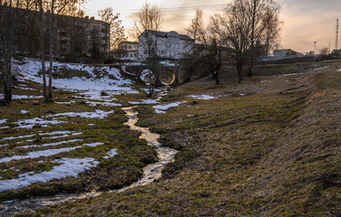 beautiful evening in Aizkraukle in Latvia 1