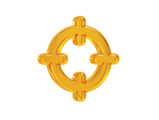 Target icon illustration 3d rendering element