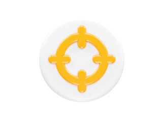 Target icon illustration 3d rendering element