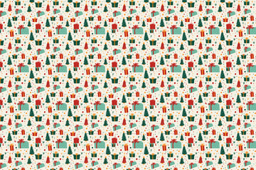 christmas wrapping paper seamless pattern