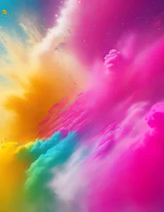 Zelfklevend Fotobehang rainbow and clouds © Rino