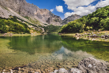 Skrcko Glacial Lake in Durmitor Mountains Montenegro