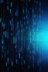 Abstract futuristic computer technology plexus matrix style blue binary code background wallpaper