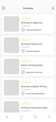 Language Learning, Online Classes and English Courses Mobile App UI Kit Template