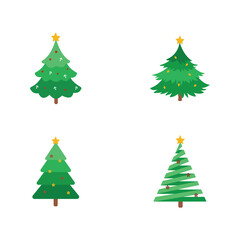 Festive Christmas Tree Vector Illustration for Holiday Season. 
