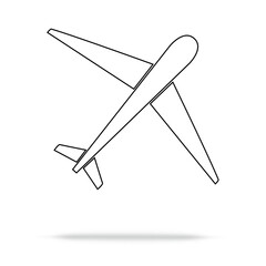 black plane icon
