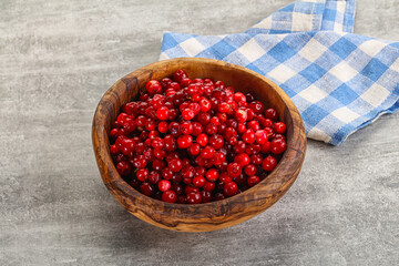 Ripe sweet wild organic cowberry