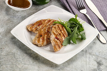 Grilled turkey breast fillet steak