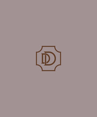 Letter DD Vector Vintage Logo design emblem dd logo