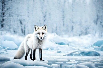region fox in snow