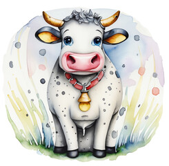Krowa ilustracja - obrazy, fototapety, plakaty