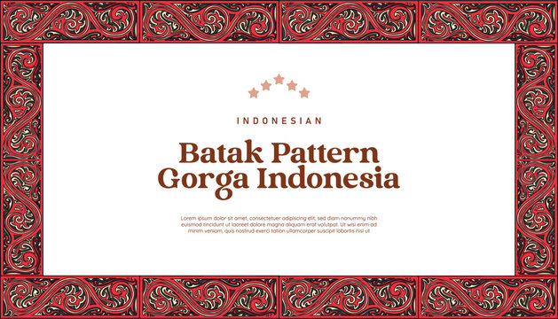 Indonesia Pattern Gorga Batak illustration design