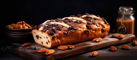 Sweet bread made with nuts and cocoa in a traditional way