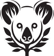 Nocturnal Sweetness Mysterious Koala Identity Monochromatic Majesty Minimalist Koala Profile