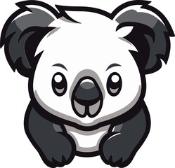 Koalas Fluff and Leaves Prints Moonlit Clinging in Vector Koala Serenity