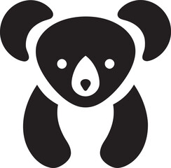 Abstract Climbing Artistry in Black Sleek and Cozy Koala Emblem