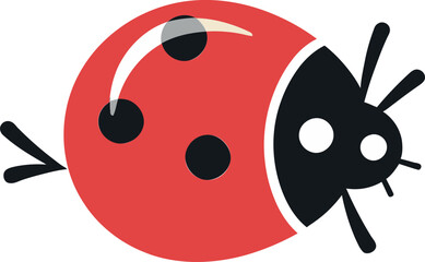 Sleek and Stylish Emblem of Beauty Nocturnal Crawl Ladybug in Monochrome Majesty