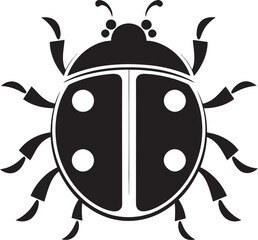Elegant Monochrome Ladybug Icon of Simplicity Vector Ladybug Silhouette Minimalistic Charm