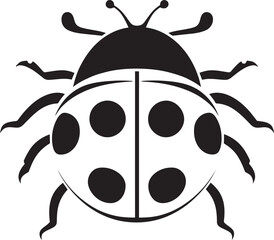 Silent Simplicity Sleek Ladybug Icon Geometric Beauty Unveiled Ladybug Insignia