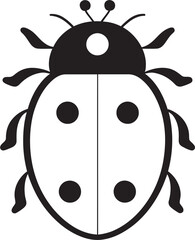 Majestic Masterpiece Black Ladybug Icon Silhouette of Simplicity Ladybug Profile