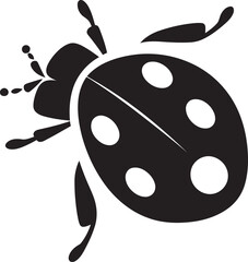 Obraz premium Abstract Beauty in Shadows Sleek Ladybug Mark Timeless Monochrome Marvel Ladybug Silhouette
