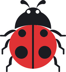 Artistic Precision The Black Vector Ladybug Silhouette Elegant Simplicity Timeless Ladybug Symbol