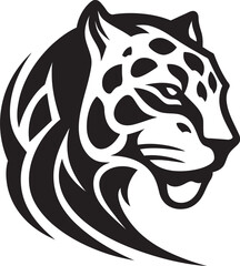 Stealthy Panther Logo Design Black Vector Excellence Ferocious Feline Logo Black Vector Leopard Prowess