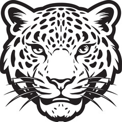 Fearless Grace Black Leopard Vector Emblem Hunting for Excellence Black Leopard Logo Design