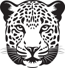 Magnificent Majesty Black Vector Leopard Emblem Ferocious and Fine Black Leopard Icon