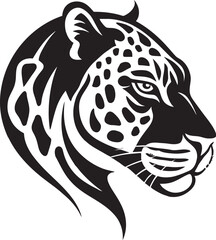Graceful Dominance Black Leopard Logo Design The Feral Stalker Black Vector Leopard Icon
