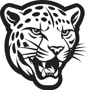 Prowess in Black Leopard Vector Logo Design Ferocity Unleashed Black Leopard Icon
