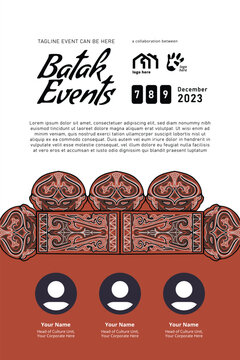 Batak North Sumatera Indonesia Culture Illustration design idea