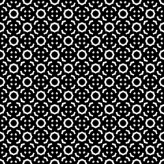 Fototapeta premium Black and white seamless abstract pattern. Background and backdrop. Grayscale ornamental design. Mosaic ornaments. Vector graphic illustration. EPS10.