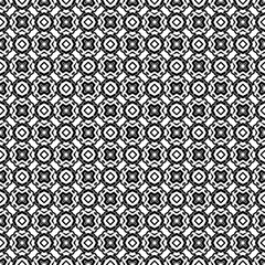 Black and white seamless abstract pattern. Background and backdrop. Grayscale ornamental design. Mosaic ornaments. Vector graphic illustration. EPS10.