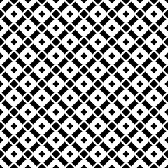 Black and white seamless abstract pattern. Background and backdrop. Grayscale ornamental design. Mosaic ornaments. Vector graphic illustration. EPS10.