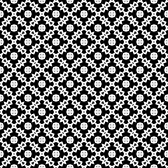 Black and white seamless abstract pattern. Background and backdrop. Grayscale ornamental design. Mosaic ornaments. Vector graphic illustration. EPS10.