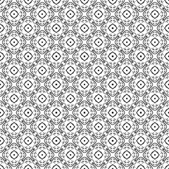 Fototapeta premium Black and white seamless abstract pattern. Background and backdrop. Grayscale ornamental design. Mosaic ornaments. Vector graphic illustration. EPS10.