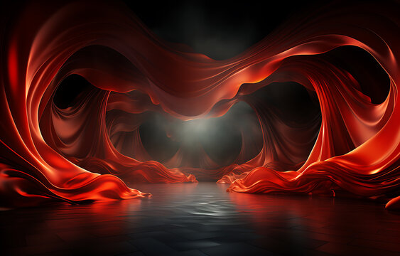 Abstract Red Background With Alpha