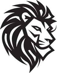 Untamed Prowess Lion Logo Excellence Graceful Power Black Vector Lion Emblem