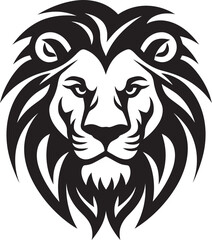 Ferocious and Fine Black Lion Vector Emblem Wild Beauty Lion Logo Excellence