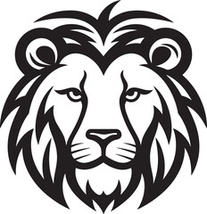 On the Prowl Black Vector Lion Icon Savage Ruler Lion Emblem Logo Design