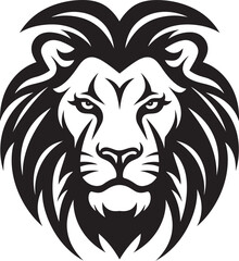 Elegant Authority Black Vector Lion Design Majestic Mane Lion Icon Emblem