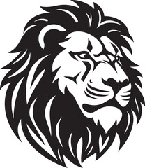 Elegance in the Wild Lion Icon Emblem Lionhearted Black Vector Lion Logo Design