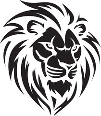 Regal Elegance Lion Icon Excellence Graceful Roar Black Lion Vector Logo