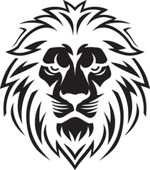 Roaring Majesty Black Lion Vector Emblem Sleek Sovereign Lion Logo Excellence