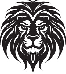 Graceful Dominance Black Lion Emblem Elegance in Motion Lion Icon Design