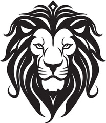 Regal Roar Black Vector Lion Icon Excellence Elegant Hunter Lion Emblem in Vector