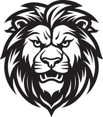 Graceful Predator A Lion Logo Design Prowling Excellence The Black Vector Lion Icon
