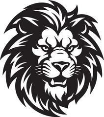 Lionhearted The Black Vector Lion Logo Design King of the Jungle A Lion Emblem Excellence